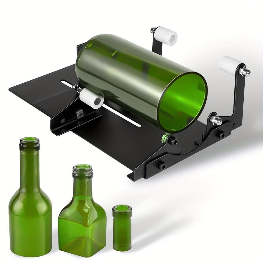 Beer Wine Kit - 調整可能なガラス瓶カッターキット DIY切断ツール ワイン/ビール瓶用 サンドペーパーとアクセサリー付き クラフトプロジェクト用