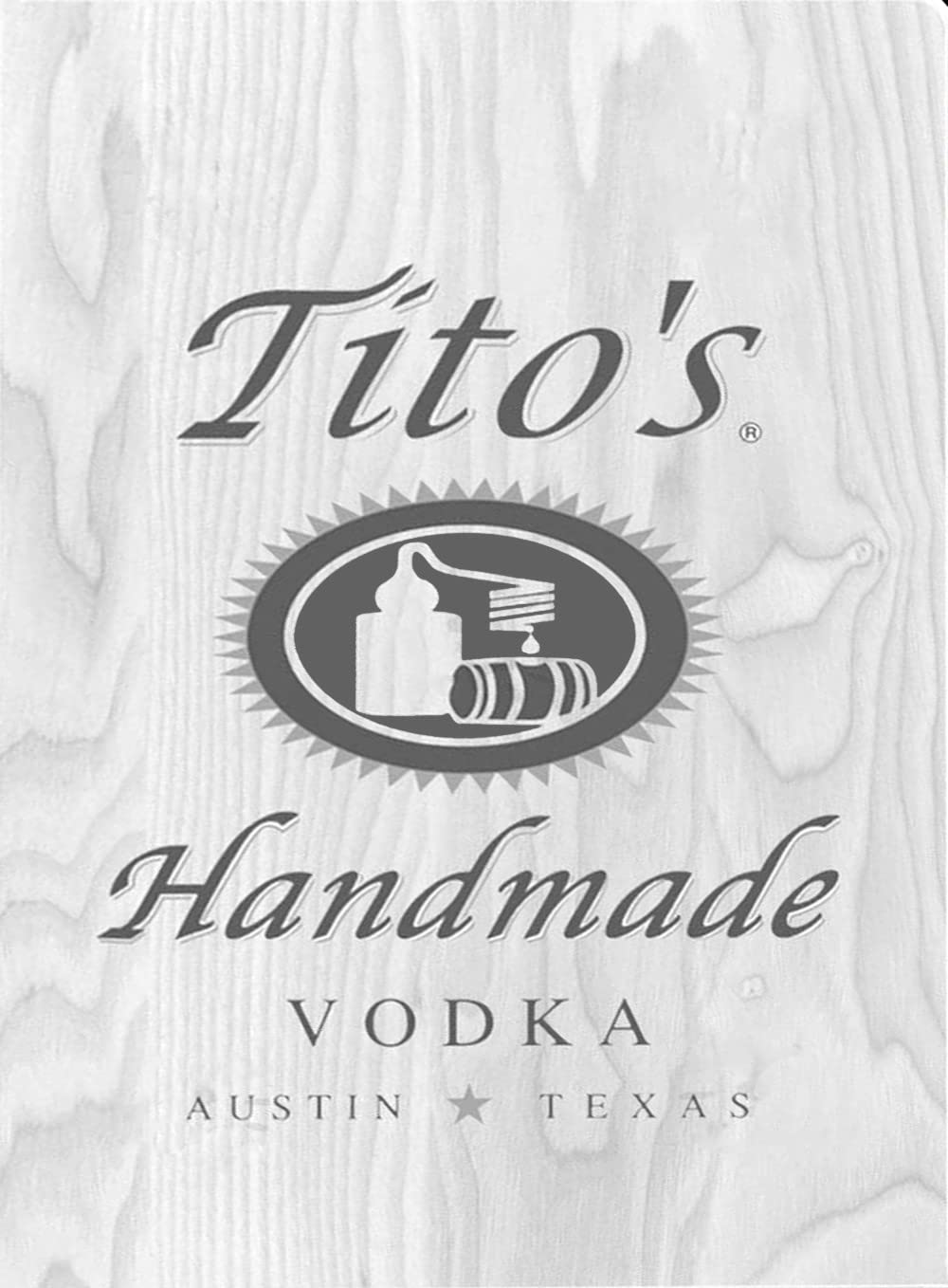 Wine Vodka Beer - 8 X 12 インチのメタルサイン - Tito’s