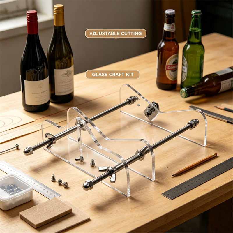 Beer Wine Kit - 新しいガラス瓶カッターツール、調整可能なワイン/ビール瓶切断キット、DIYクラフトプロジェクト用、高品質で長持ち、ギフトに最適