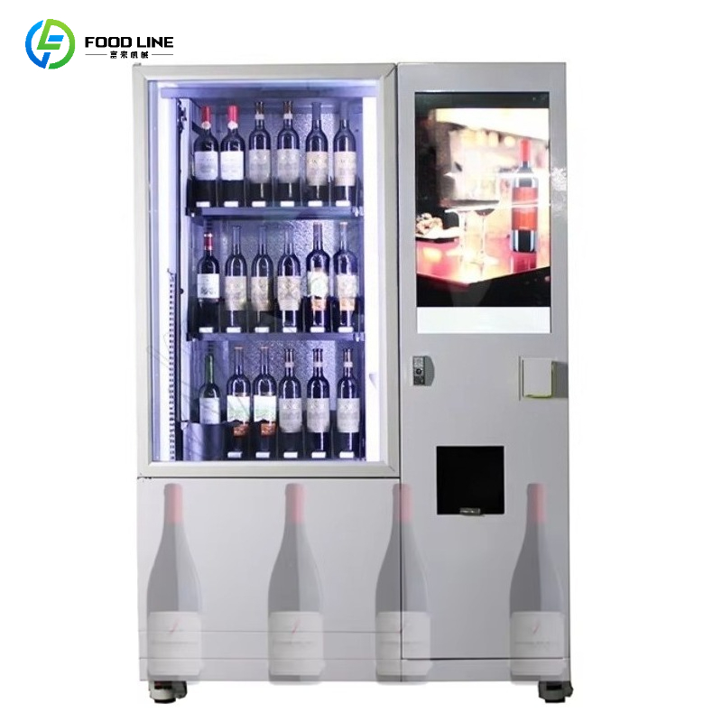 Wine In Beer - スマート年齢確認リフトシステム搭載冷蔵庫自動販売機、ビール・赤ワイン自動販売機（エレベーター付き）、カスタマイズ可能
