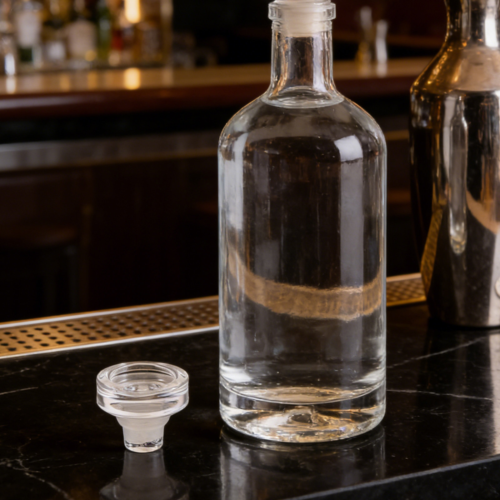 Wine Vodka Beer - 6 個のウォッカボトルキャップビールボトルプラグクリスタルワインストッパーシール飲料キャップアクセサリー透明ガラス装飾カバー