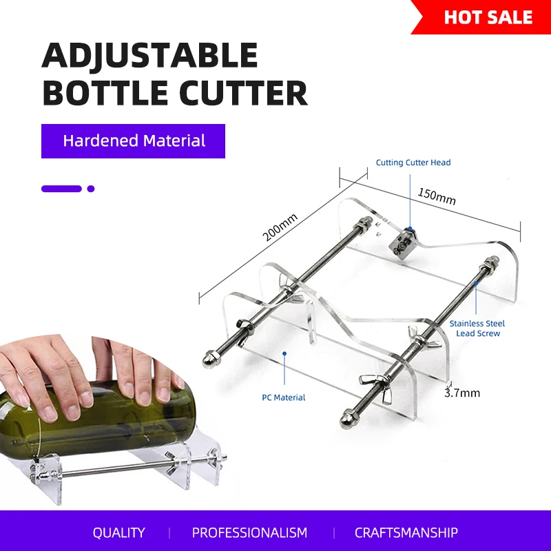 Beer Wine Kit - DIYガラス工芸用のアップグレードされたボトル切断ツールキット、ワインやビールの瓶から簡単に花瓶やカップを作成、家の装飾やギフトに最適