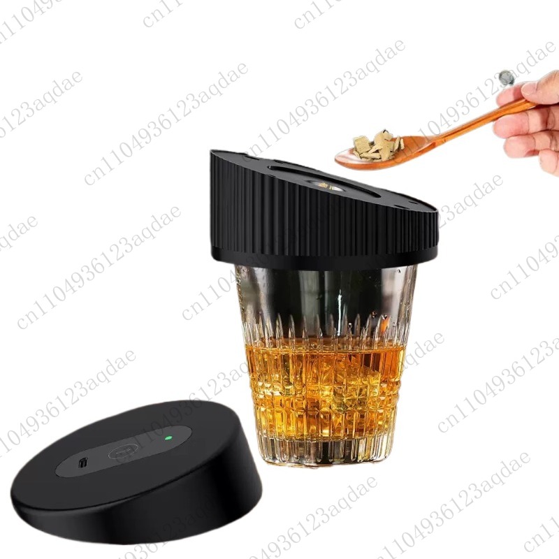 Beer Wine Kit - ウイスキーカクテルスモーカー 電動カクテルスモーカーキット、バーボンウイスキー、ビール、ワイン用の炎を使わないスモーカーセット