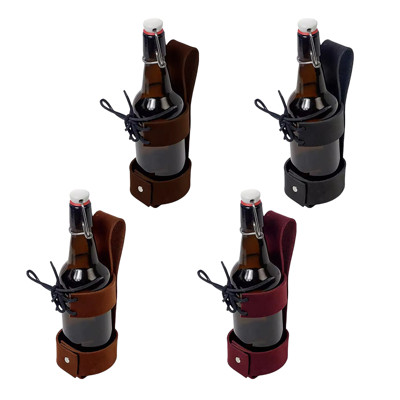 中世バイキングウォーターボトルポーチPUレザービールボトルホ - Beer Wine Kit のレビューと価格