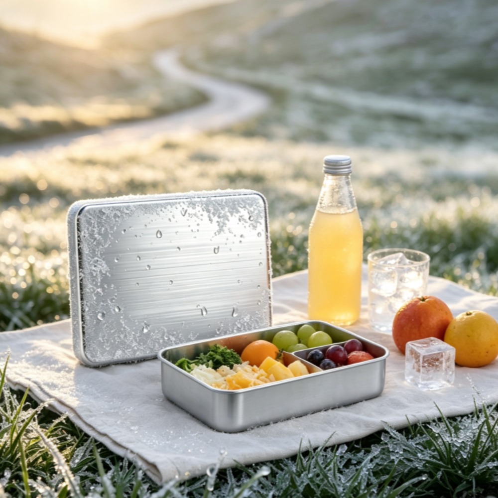 ランチボックス用アイスパック 再利用可能なステンレス製アイス - Ice Bucket Silver のレビューと価格