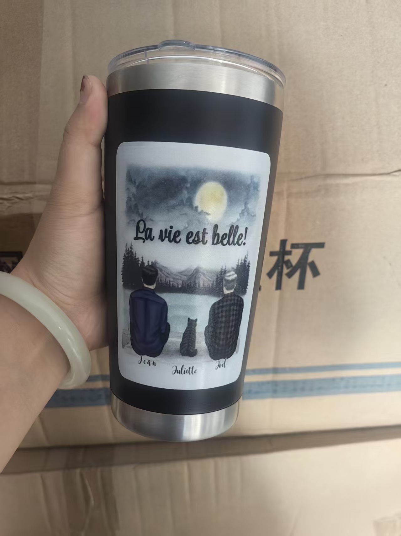 ロゴ入り20オンスワインサーマルビールマグクールコールドアイ - Wine Beer Coffee のレビューと価格