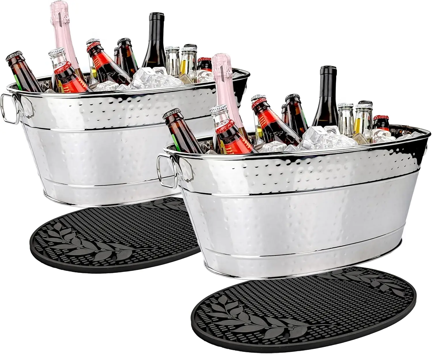 コルト ステンレス製パーティー用ドリンクタブ + パーティー - Ice Bucket Silver のレビューと価格