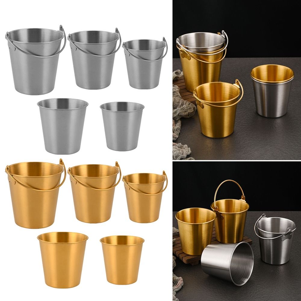高品質ステンレス製アイスバケツ ゴールド/シルバー 0.7L - Ice Bucket Silver のレビューと価格