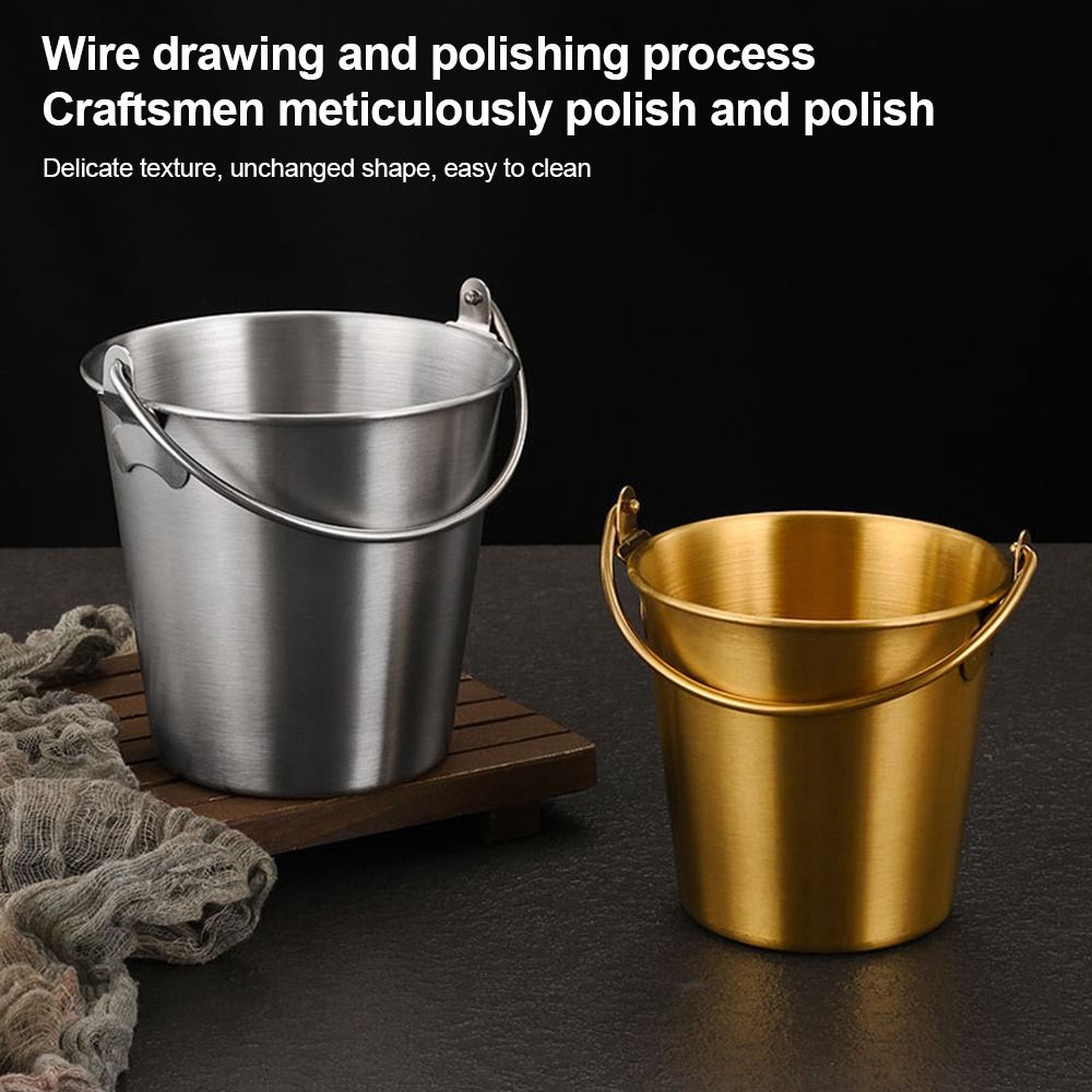 高品質ステンレス製アイスバケツ ゴールド/シルバー 0.7L - Ice Bucket Silver のレビューと価格