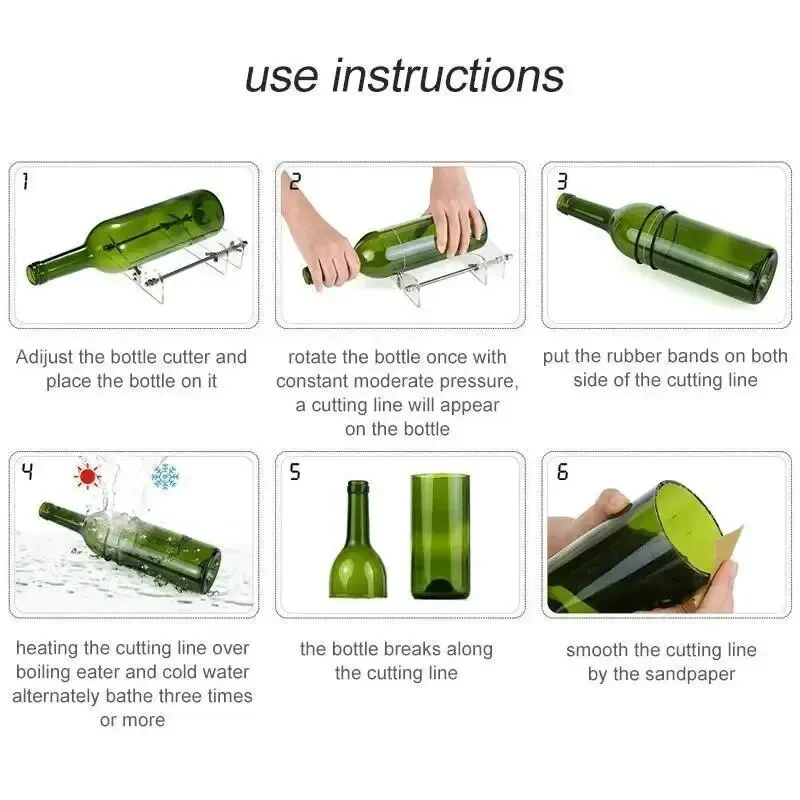 DIYガラス工芸用のアップグレードされたボトル切断ツールキッ - Beer Wine Kit のレビューと価格