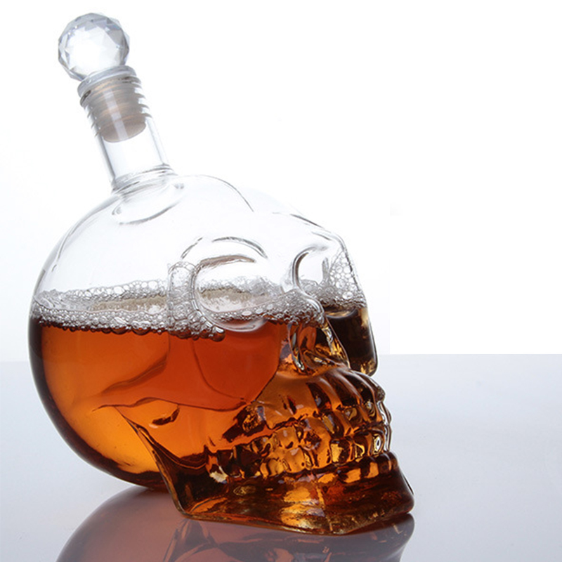 クリエイティブスカルヘッドデカンタクリスタルボトルウォッカワ - Wine Vodka Beer のレビューと価格