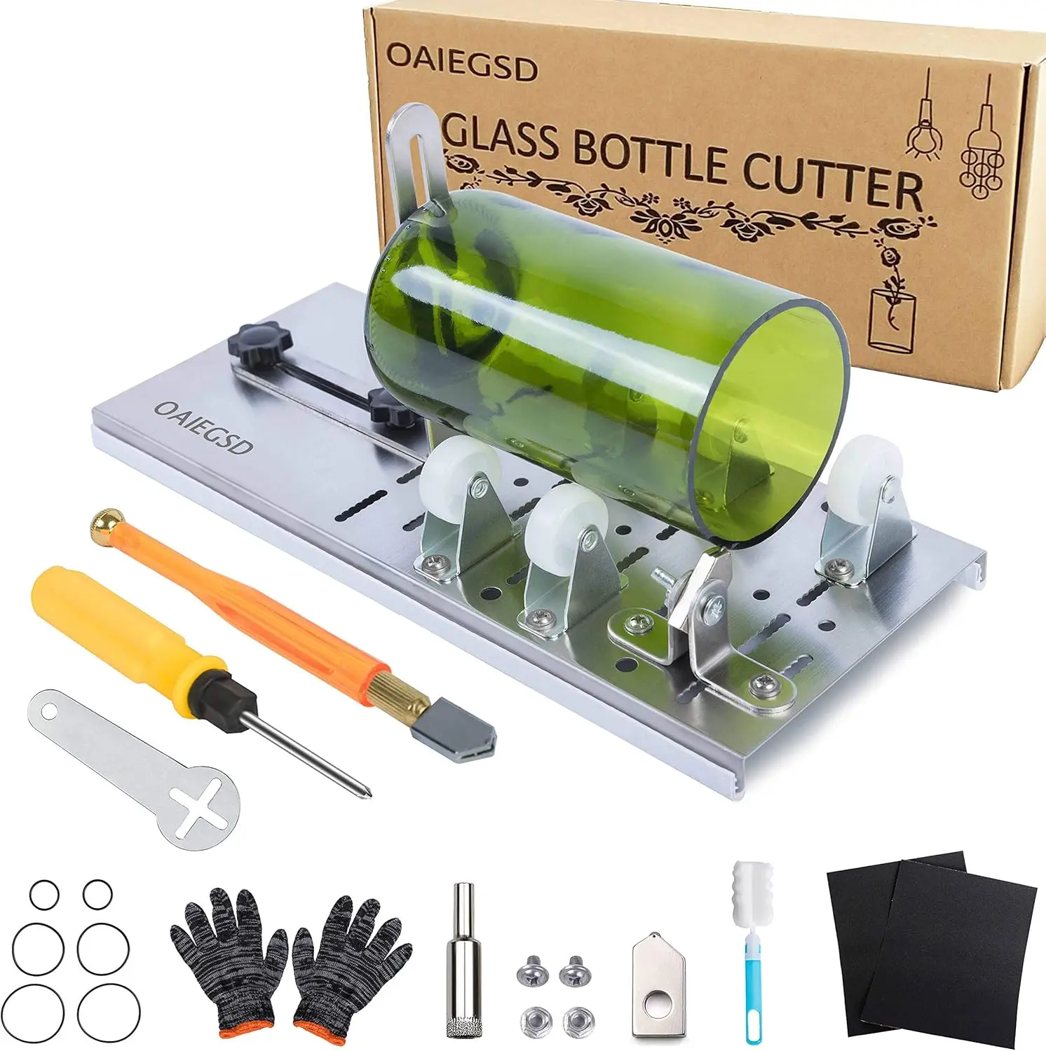 強化されたガラス瓶カッター,安全手袋付き,ワイン,ビール,シ - Beer Wine Kit のレビューと価格