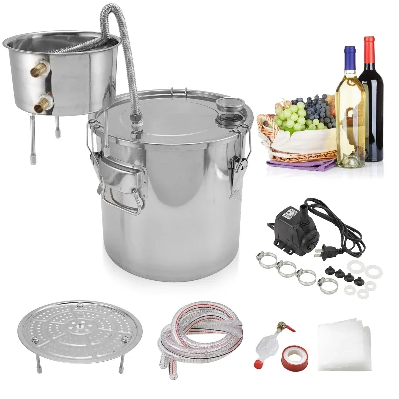 22Lアルコール蒸留器DIY月酒蒸留器ウイスキービールブラン - Beer Wine Kit のレビューと価格