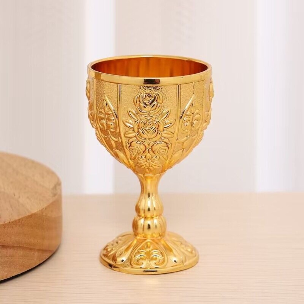 クリエイティブレトロワイングラスヨーロッパスタイル金属食器ゴ - Wine Or Beer のレビューと価格