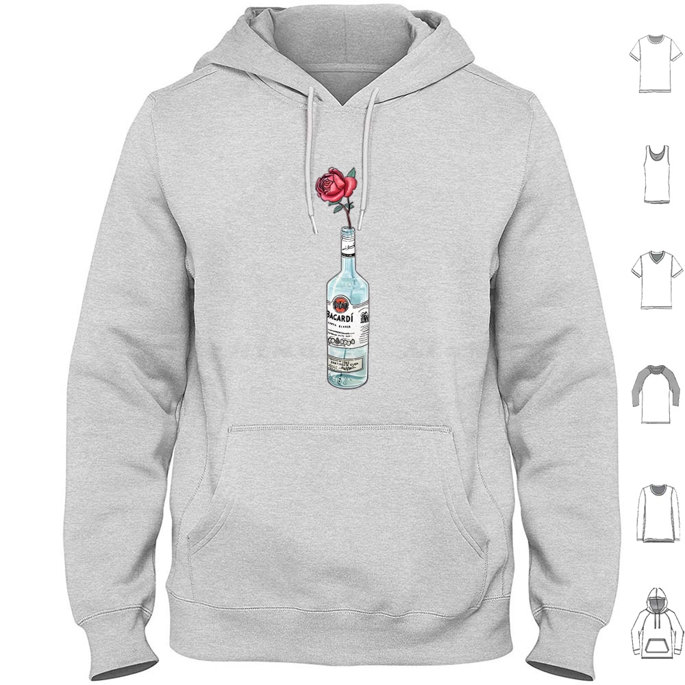 ラムバカルディフラワーアートワークパーカーコットン長袖ラムバ - Wine Vodka Beer のレビューと価格