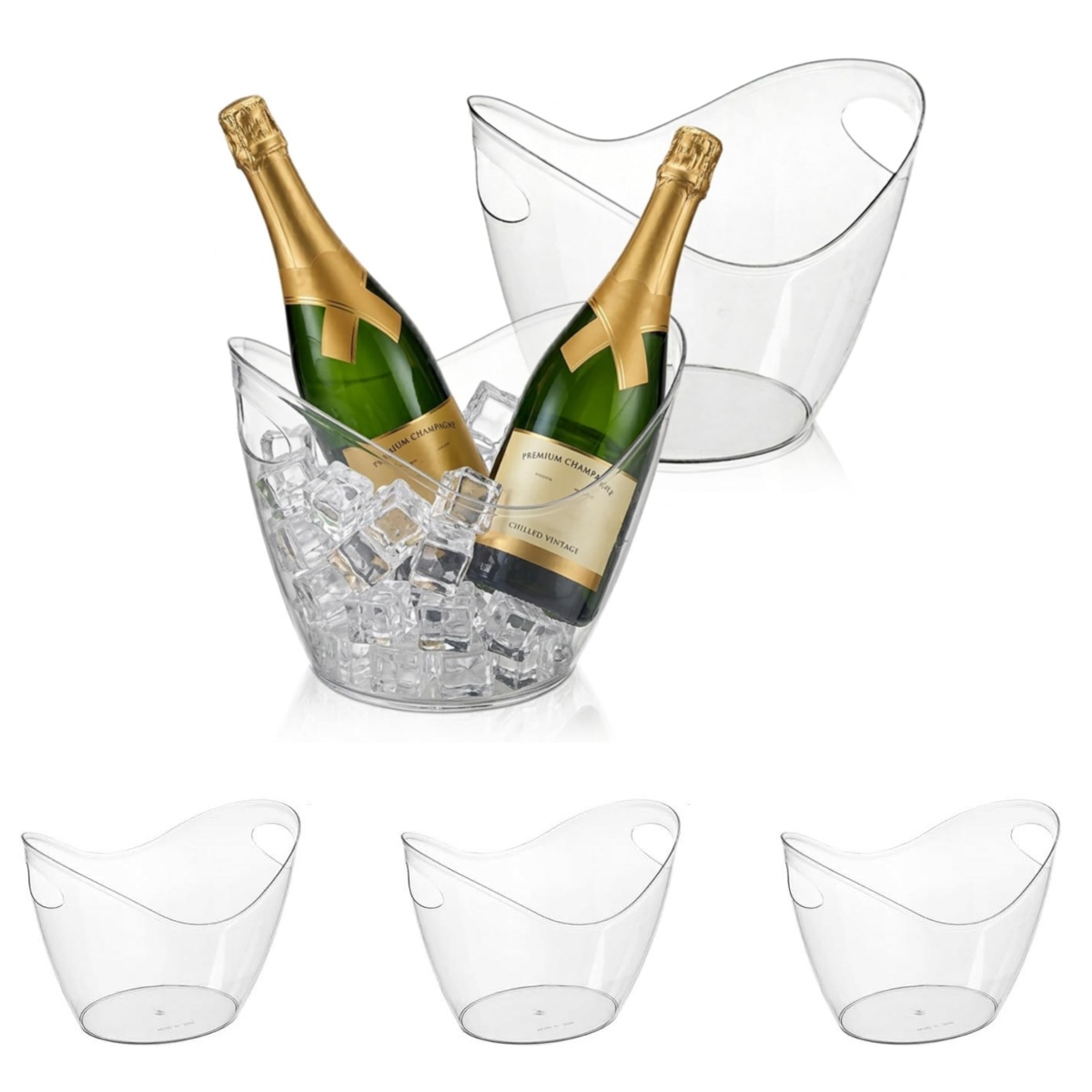 5個入り PET製 割れないアイスバケツ ワインバケツ 透明 - Wine Or Beer のレビューと価格