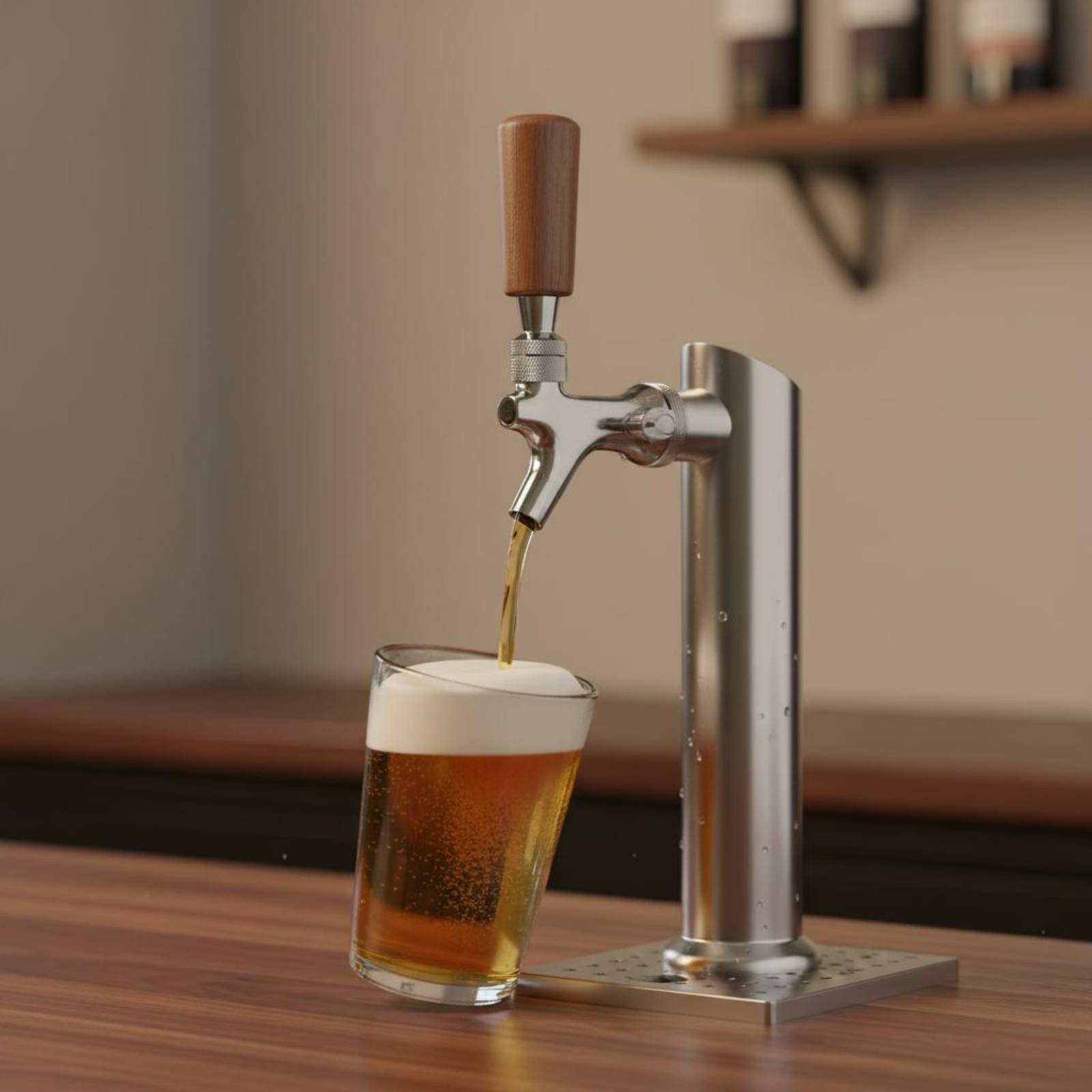 短い木製ビールハンドル、無垢材木製ビールタップハンドルバーア - Wine In Beer のレビューと価格