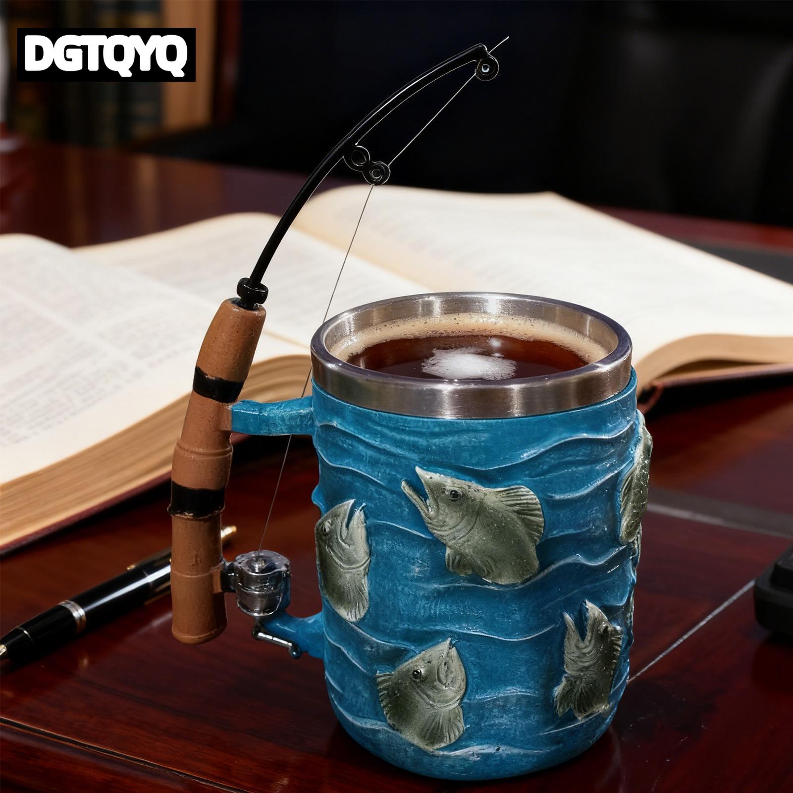 コーヒーマグ レジン製 3D魚型 冷温飲料用カップ 釣りテー - Wine Beer Coffee のレビューと価格