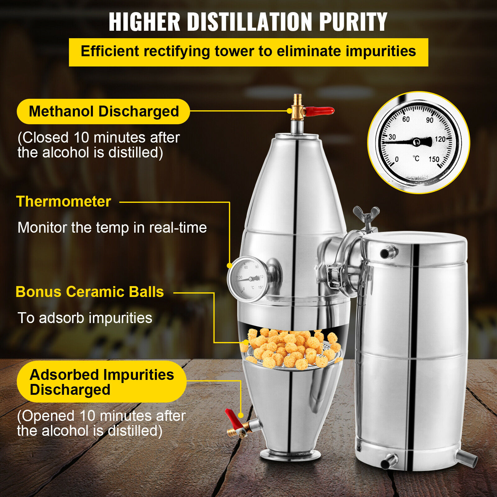 SucceBuy 20L-70L アルコール蒸留器マシン ビ - Beer Wine Kit のレビューと価格